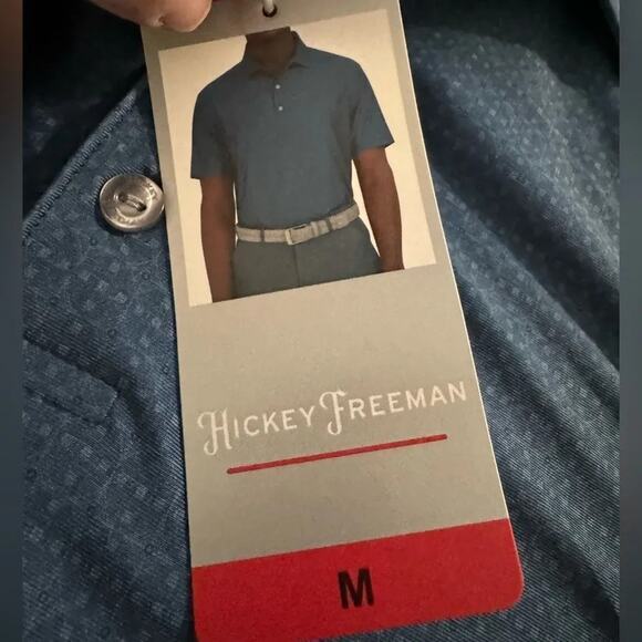 Hickey Freeman Active Stretch UPF 30 Polo with Wicking, Size M, New with Tag - Picture 9 of 10